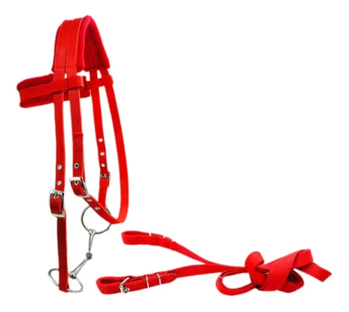 Brida Sin Embocadura Con Riendas - Piel Vegetal Inglesa, Hackamore Suave Y Eficaz Para Caballo