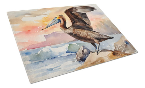 Dac2857lcb Pelican Glass Cutting Board Large Decorative Temp