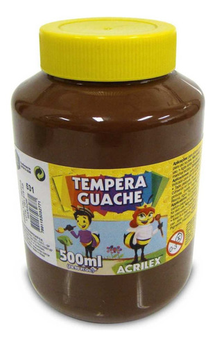 Tinta Guache 500ml Marrom