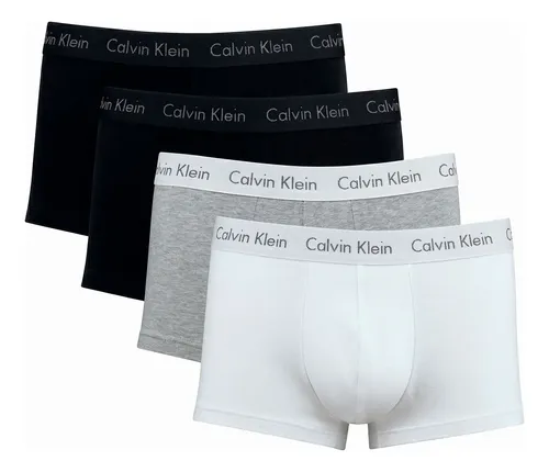 Kit Com 4 Cuecas Boxer Cotton Calvin Klein Original