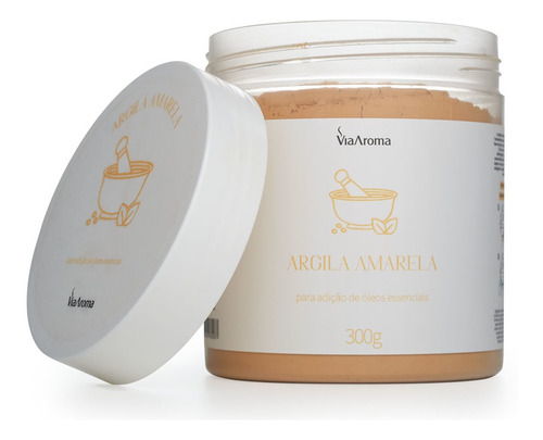 Argila Amarela Para Tratamentos Cosméticos 300g - Via Aroma