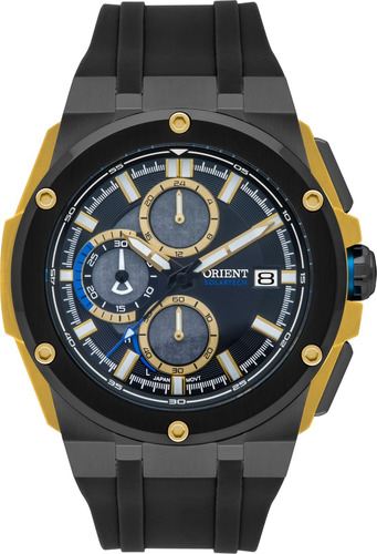 Relógio Orient Masculino Solartech Cronógrafo Mtspc013 Preto