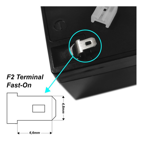 Imagen 4 de 4 de Cinco Baterías6v 4ah Recargables Alarmas Ups Leds Juguetes