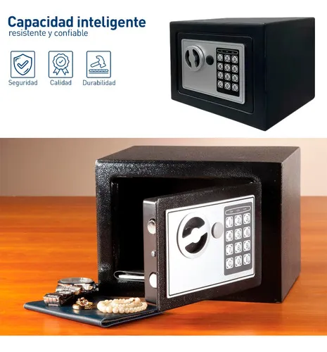 Caja Fuerte De Seguridad Electrónica Codigo Digital Y Llave Color