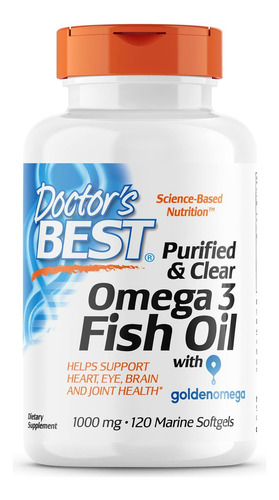 Doctors Best Purified & Clear Omega 3fish Oil, Sem Refluxo