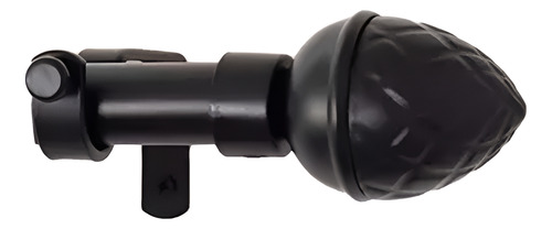 Barral Cortina Ironwood 22mm A Medida De 1 A 4m Linea Nakash Negro Terminal Piña