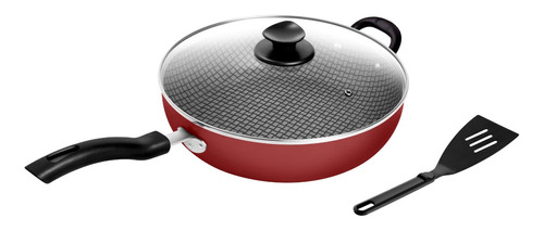 Frigideira Wok Patolux Antiaderente N°30 Vermelha/creme Cor Vermelho