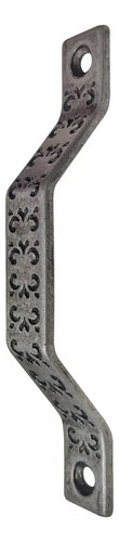 Manija Labrada Metal Plata Vieja Puerta Granero Cinta 155mm