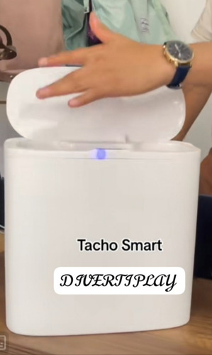 Tacho De Basura Smart A Pilas Blanco Envío Gratis