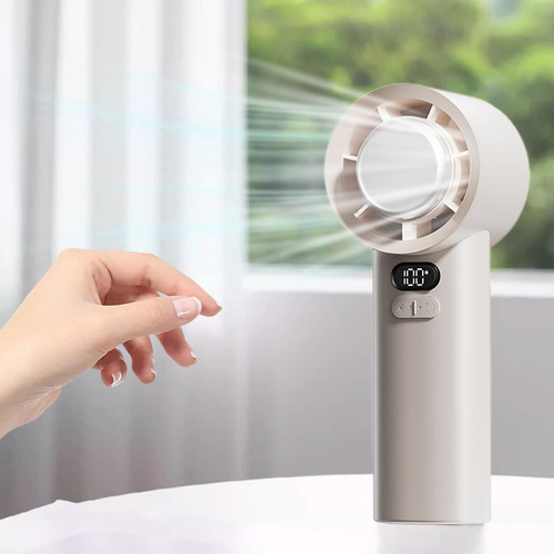 Mini Ventilador Portátil De Mano, Ventilador De Beige
