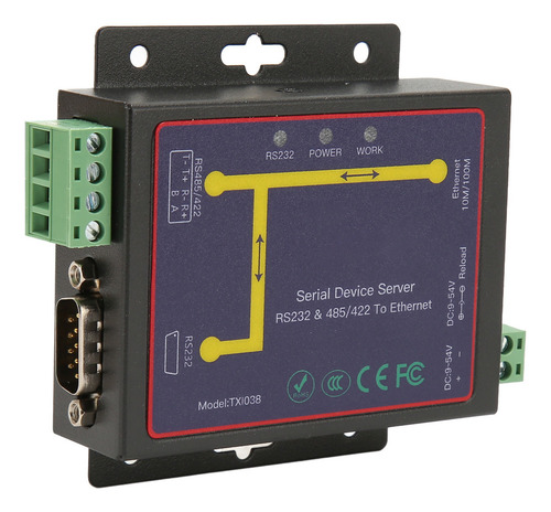 Convertidor Rs232 A Ethernet Adaptador Serie Rs485 Rs422 De