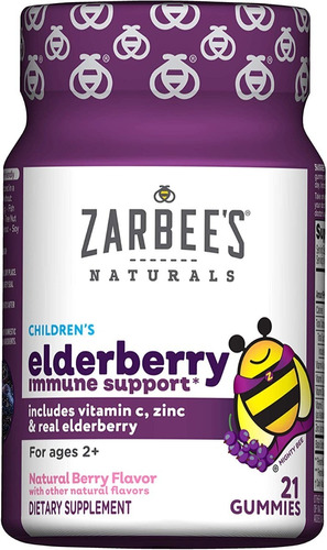 Zarbees Elderberry Vitaminas A, C, D, E Y Zinc