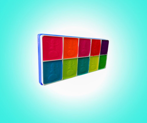 Paleta Neon De 10 Colores Grande