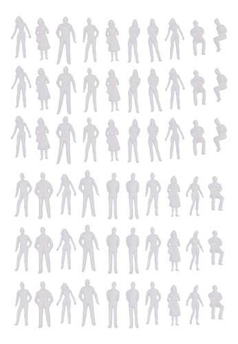 60x Plástico 1:50 Mini De Figuras De Personas Con Paisajes