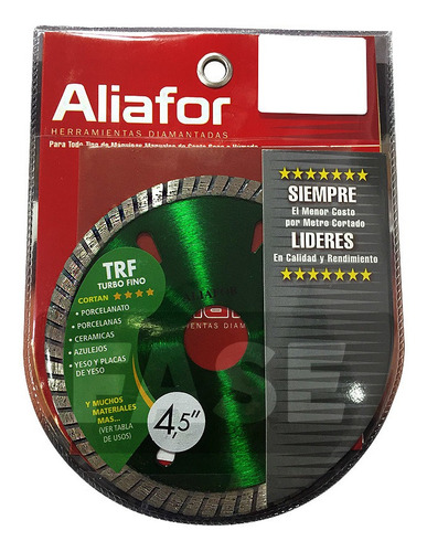 Imagen 2 de 3 de Disco Diamantado Aliafor 115 Turbo Fino Ideal Porcelanato