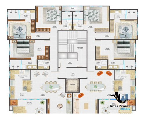 Imagem 5 de 16 de Apartamento Padrão Com 3 Quartos No Lê Premier - 45029-v