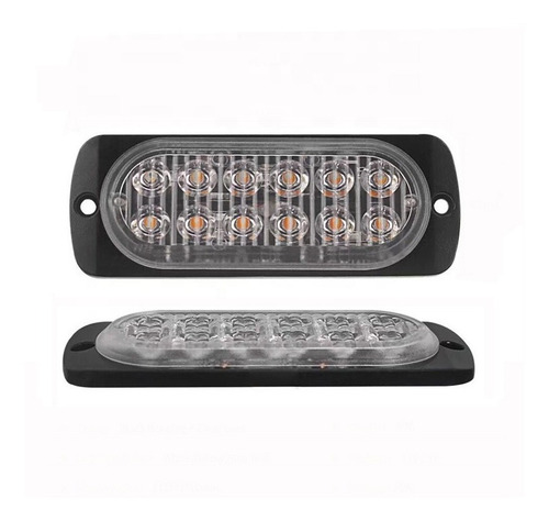 Baliza Led Ambar 12w 2 Lineas 6led 12v 24v