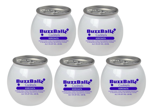 Buzzballz 200 Ml Horchata 5 Pack Listo Para Beber