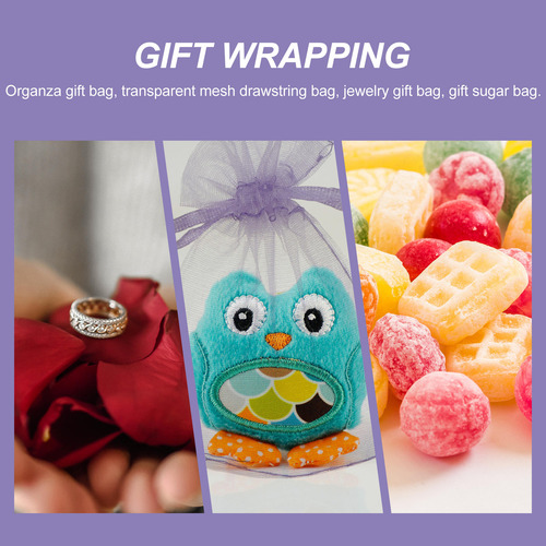 Bolsas De Regalo De Organza Con Cordón De 7 X 9 Cm, Bolsas P