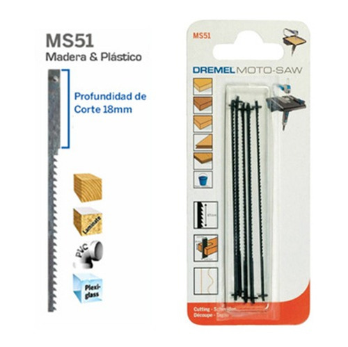 Kit De Segueta Para Madera Y Plástico Dremel Ms51 - 5 Piezas