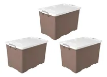 Comprar Caja Organizadora De Juguetes Baúl Con Ruedas X3 Uni 75 Lit