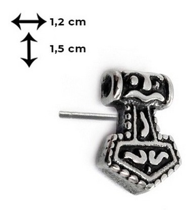 Imagen 3 de 3 de Aro Estilo Moderno Para Hombres Martillo Mjolnir