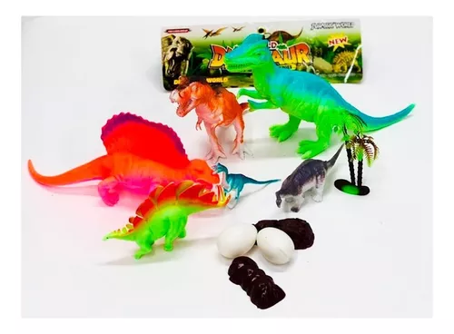 Set Paquete De 6 Dinosaurios Grandes Juguete Para Niños