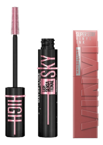 Kit Maybelline Sky High Cosmic + Labial Vinyl Ink Cheeky