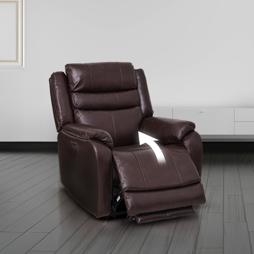 Sillón Reclinable Eléctrico Cooper Reposet De Piel Avanti