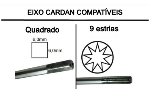 Enxada Rotativa Para Roçadeira Quadrada Ou 9 Estrias