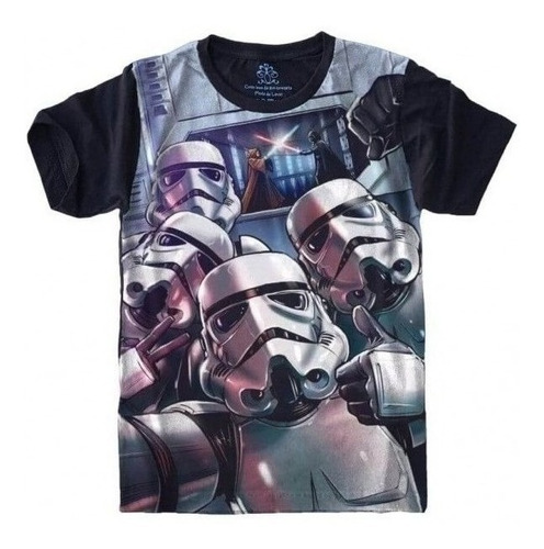 Camiseta Estilosa 3d Fullprint -  Star Wars Personagens St