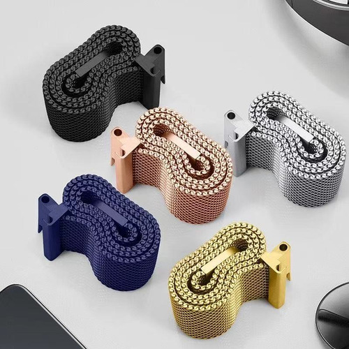 Correa Malla Acero Inoxidable Para Haylou Watch 2 Pro Azul 2.2 Cm