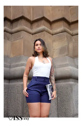 🩳 Shorts Alfaiataria Social Cintura Alta (9 cores)
