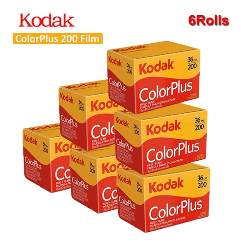 6 Rollos De Película Kodak Colorplus 200 Color 35mm Para M35