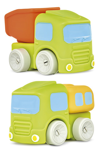 Coleção Baby Truck Soft Caminhão Vinil 4 Pçs P/ Montar- Roma