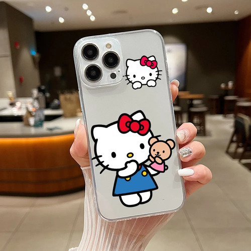 Funda De Teléfono Sanrio Hello Kitty Para iPhone 15 14 13 12