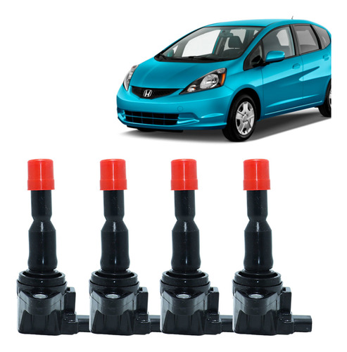 4 Bobinas De Ignição Fit 1.5 16v 2003 A 2008 30520pwc003