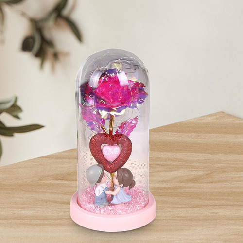 Decoración De Valentín, Rosa De Cristal, Regalo Base Rosa