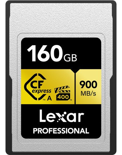 Tarjeta de memoria Lexar CFexpress tipo A de 160 GB, color dorado, 900 MB/s