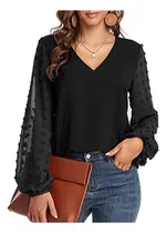 Comprar Blouse Mujer Verano Color Liso Cuello V Manga Larga