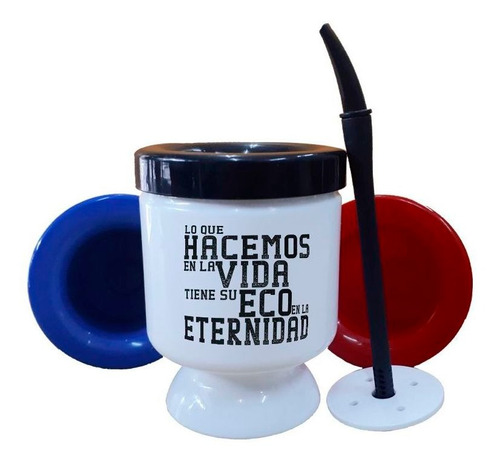 Mate Plastico Frase Lo Que Hacemos En La Vida Tiene Su