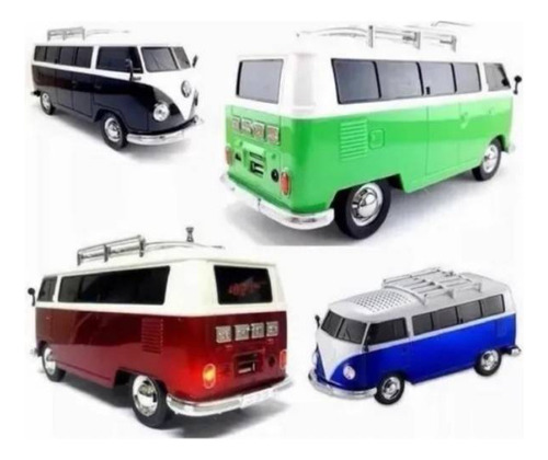 Parlante Portatil Retro Combi Bluetooth Usb Fm Mp3 Verde