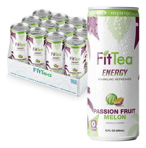 Fittea Bebida Energetica Saludable De 12 Onzas Liquidas, Ref