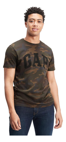 Gap Polera Clásica Con Logotipo Para Hombre, Estampado De 