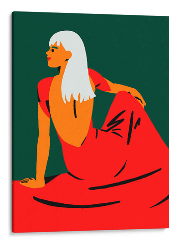 Canvas Lab Cuadro Su Vestido Rojo 40x30