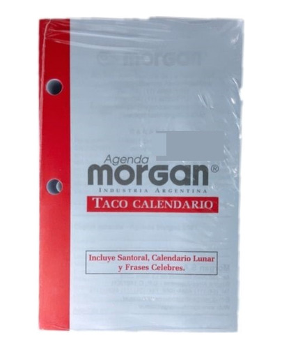 Taco Calendario Morgan 2024 8,5 X 13 Cm Ultimos