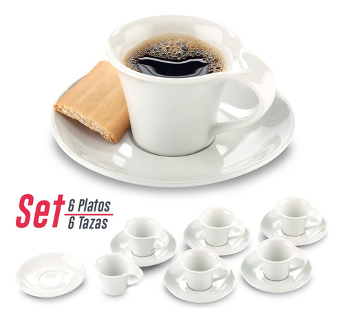 Set De Pocillos Home Seis Piezas Tazas De 1,5 Oz Café Té 