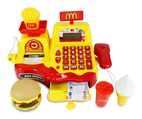 Caja Registradora Juguete Mcdonald's Color Amarillo/rojo