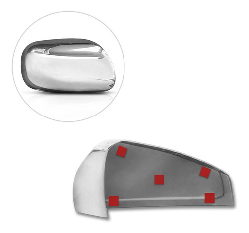 Apl Retrovisor Cromada S/ Pisca Corolla 08 / Etios