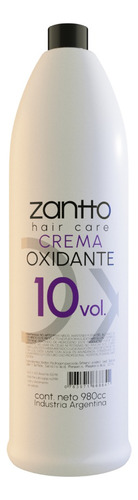  Crema Oxidante 10 Volumenes Zantto X 1 Litro Tono Natural